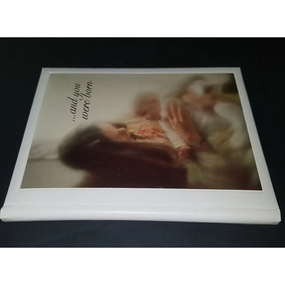 VTG Baby Book Album And You Were Born American Greetings White NEVER USED